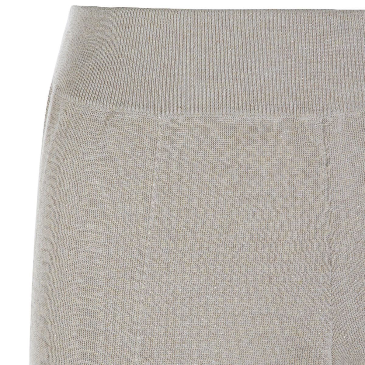Straight-Leg Trousers With Ribbed High Waistband
