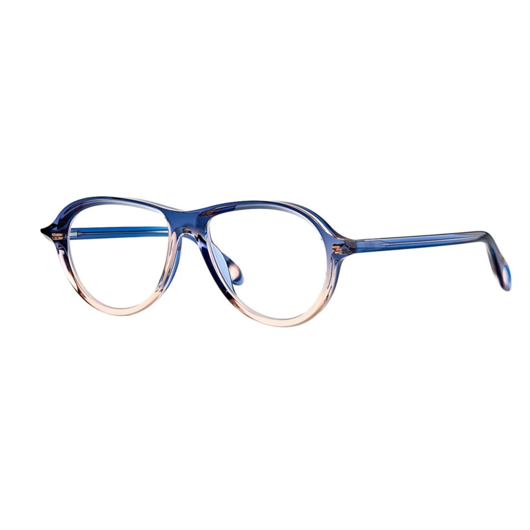 Aube 016 Blueberry Jelly+Transparent Salmon Gradient Acetate Eyeglasses in Blueberry