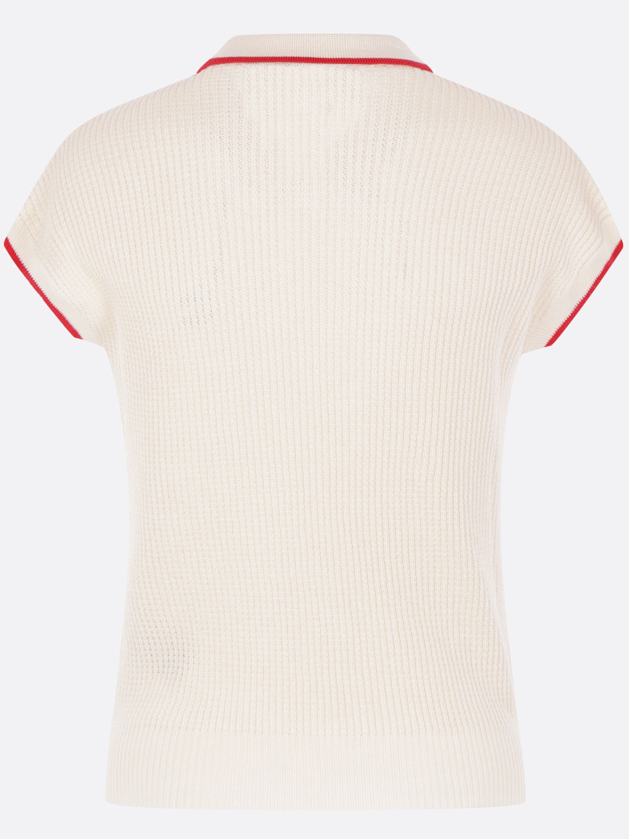 Ribbed Short-Sleeved Knit Bow Detail Top