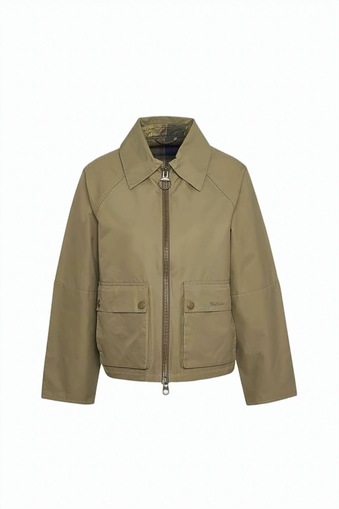 Cropped Casual Jacket with Structured Collar