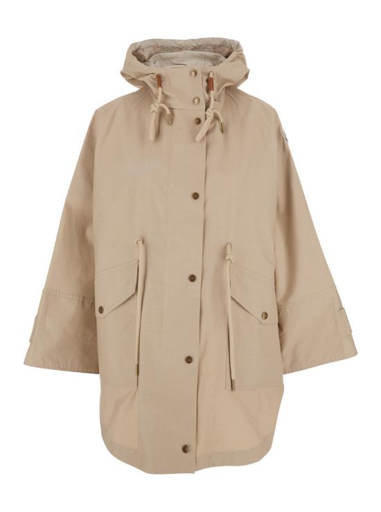 Loose-Fitting Boxy Jacket With Adjustable Hood And Functional Pockets