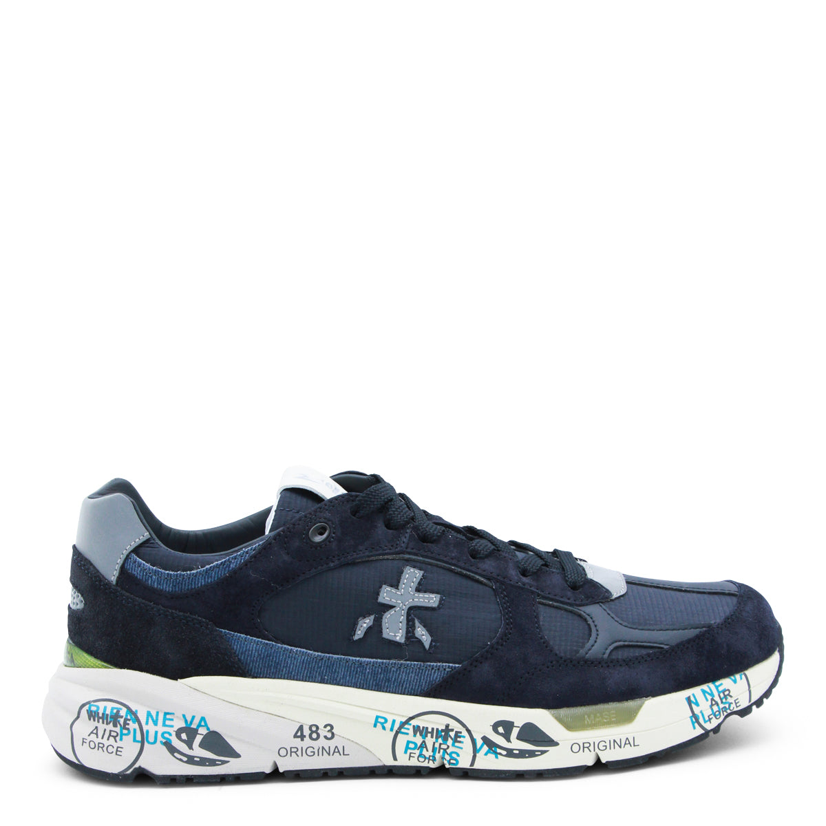 Navy Leather Mase Sneakers