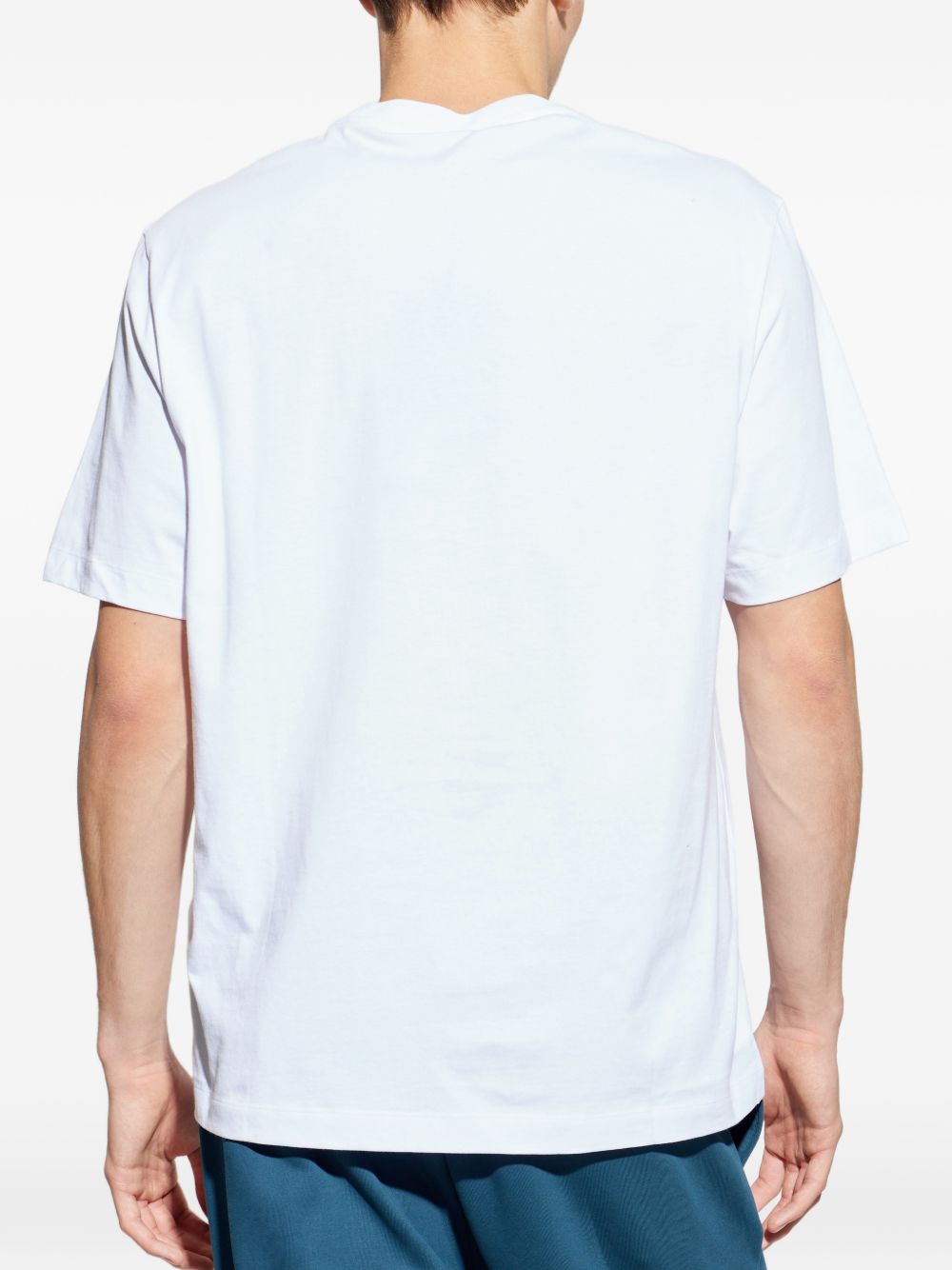 Short-Sleeve White T-Shirt With Medusa Graphic