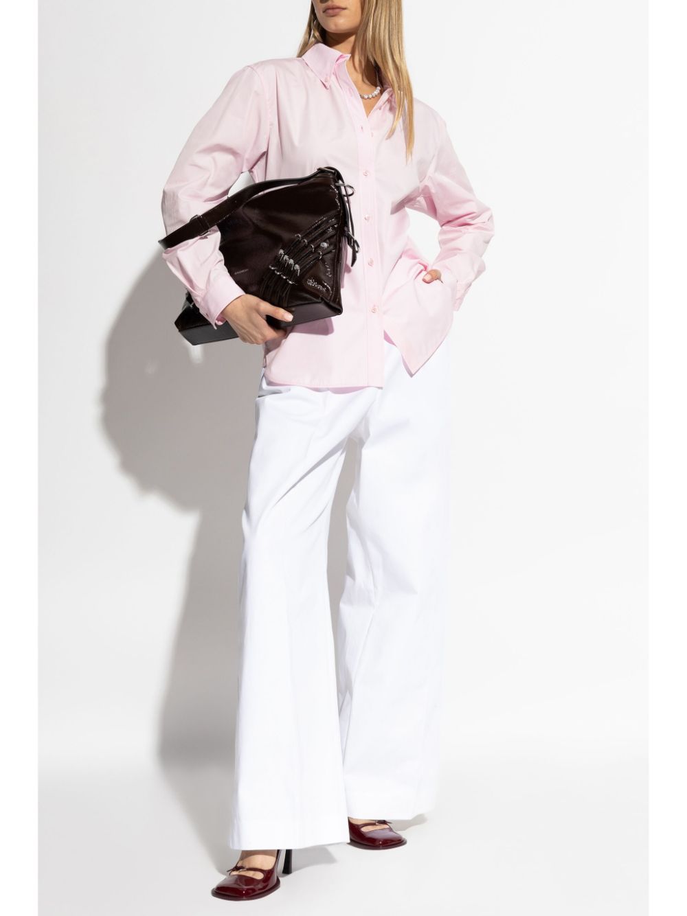 White Pleated Pants