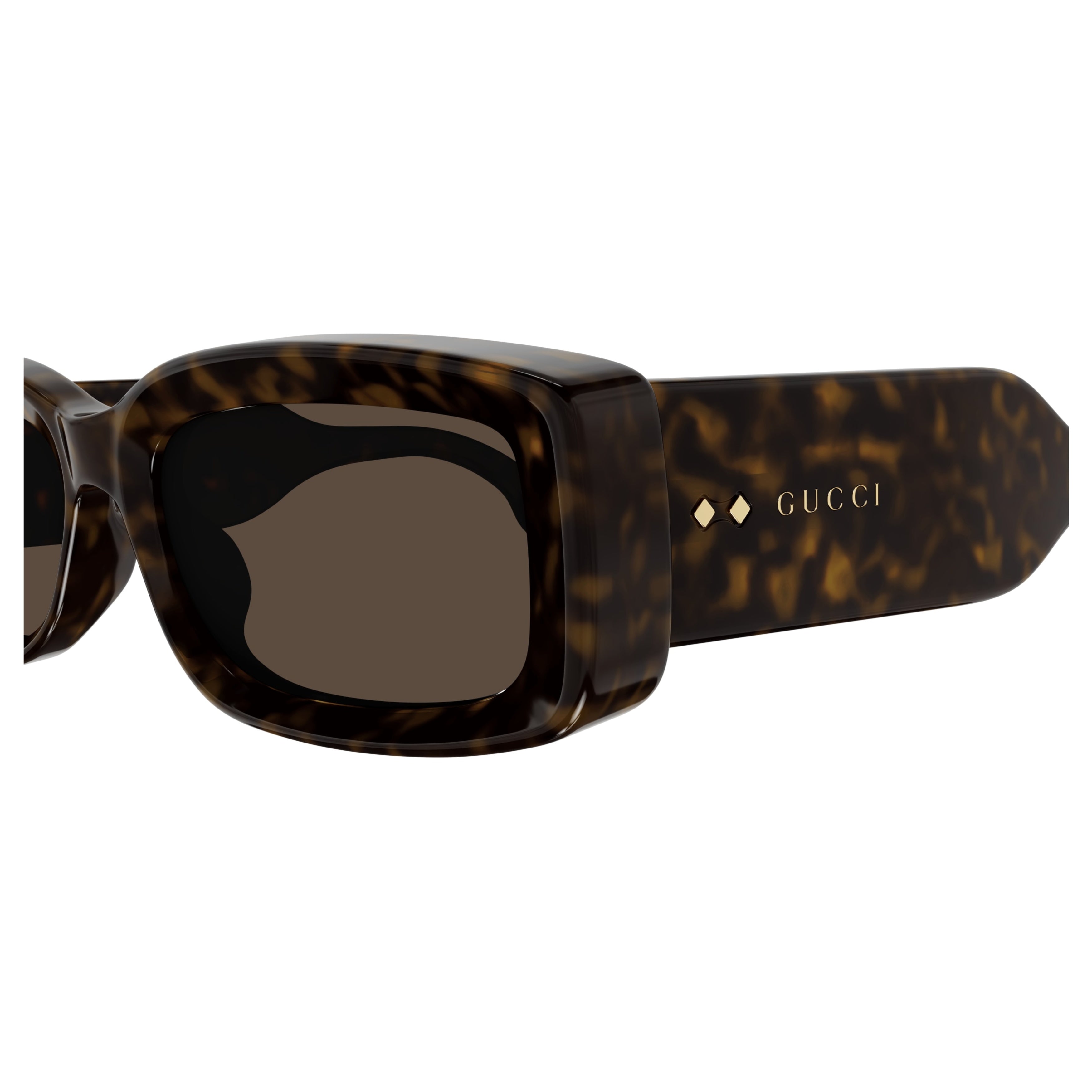 Gg1528s Rectangular Tortoiseshell Sunglasses