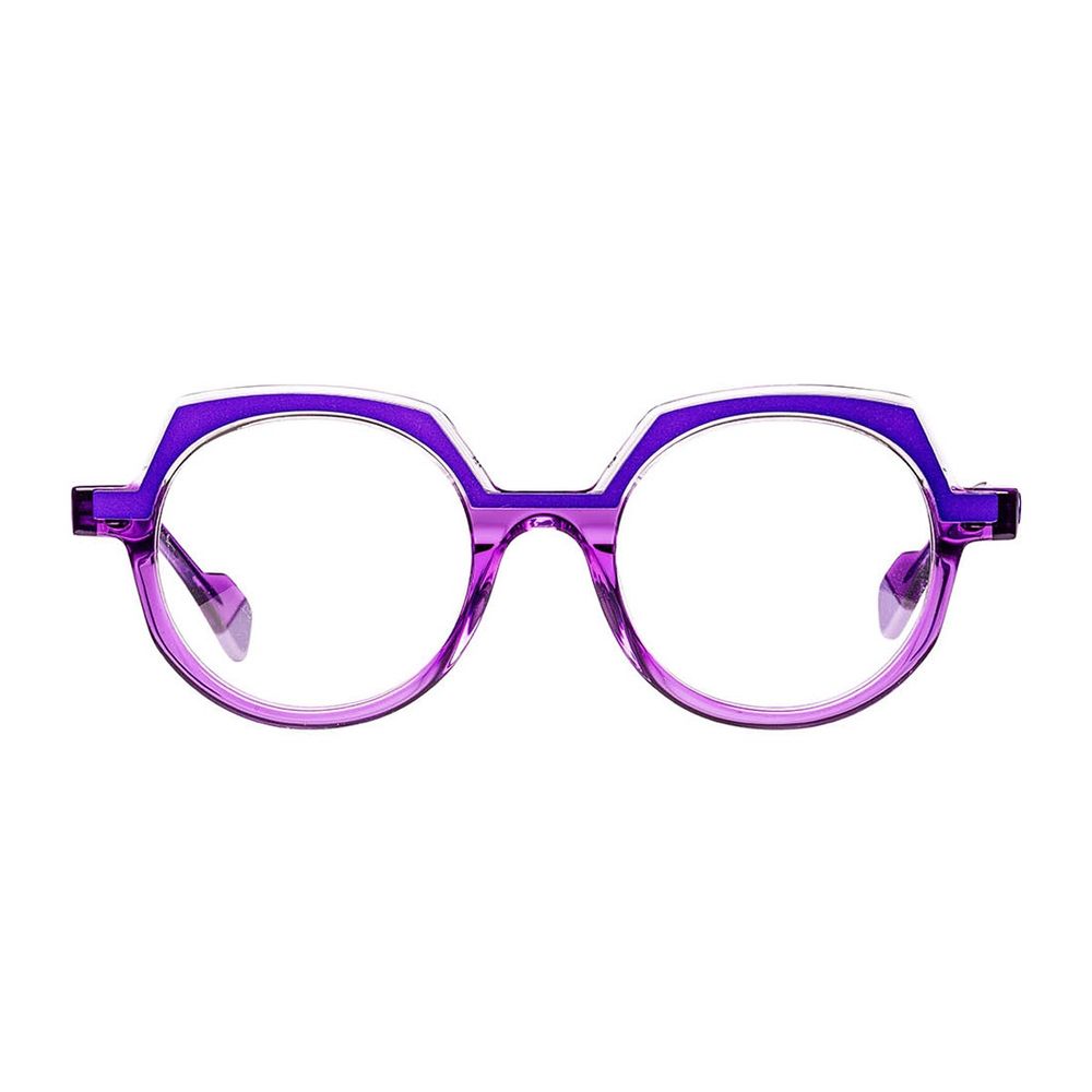 Octa Transparent Purple Acetate Octagonal-Round Sunglasses