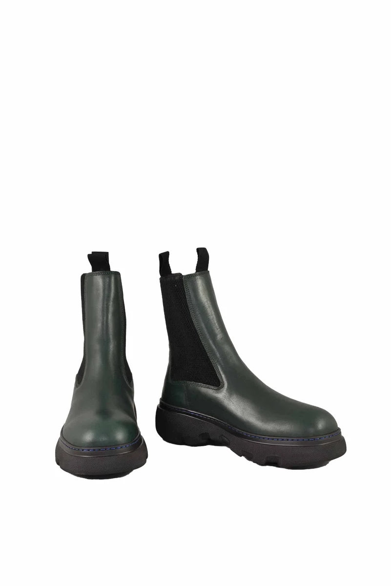Creeper Chelsea Boots - Green