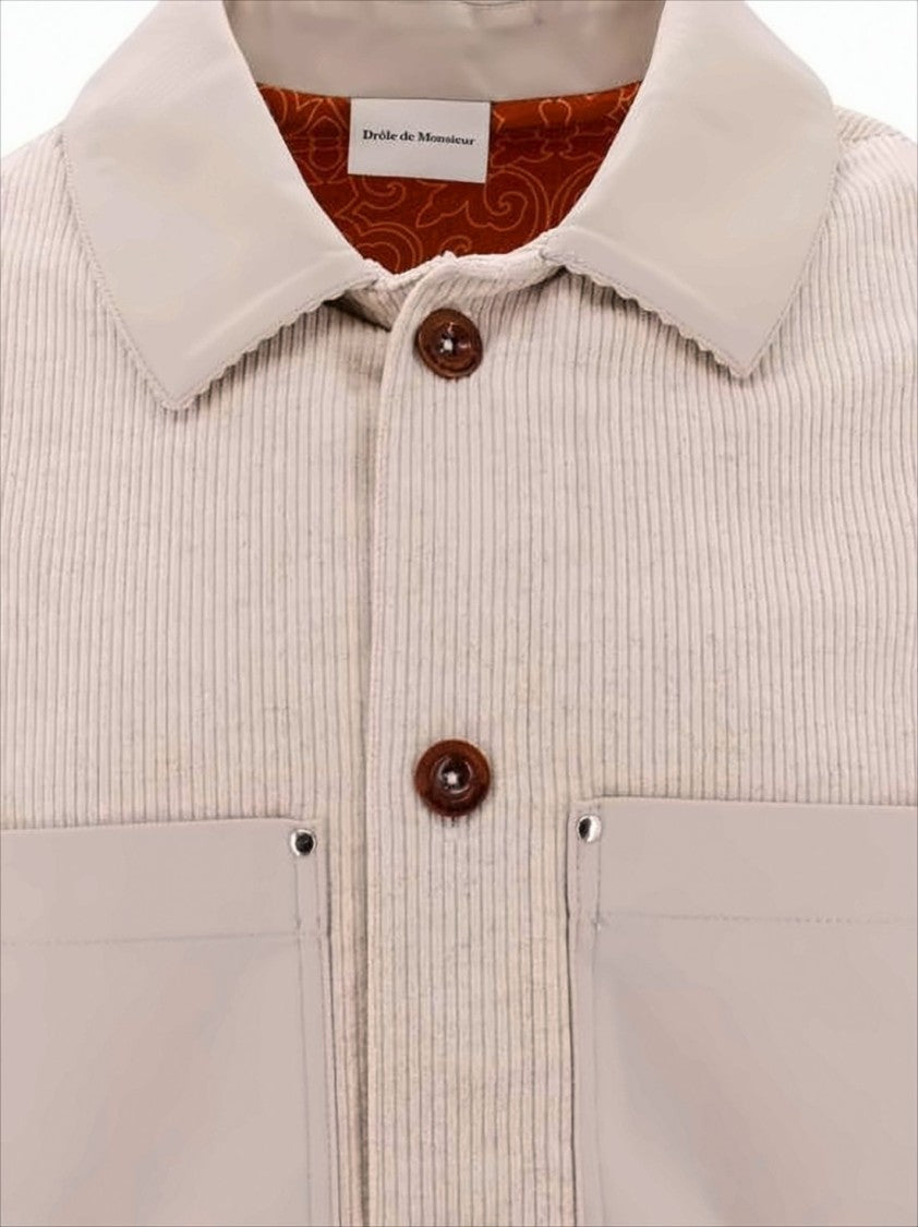 Relaxed Fit Corduroy Jacket with Contrast Lining