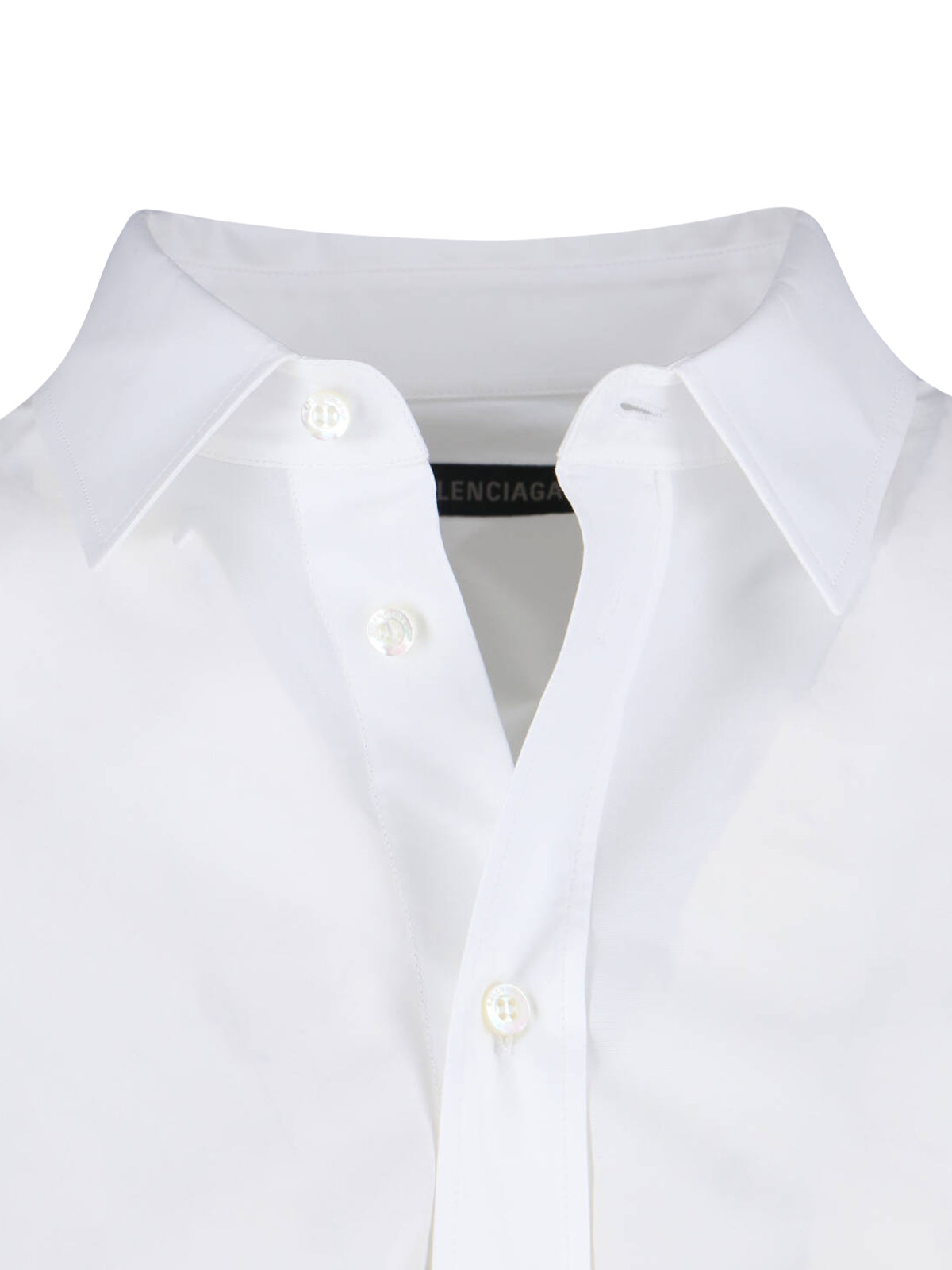 White Cotton Shirt with Laces