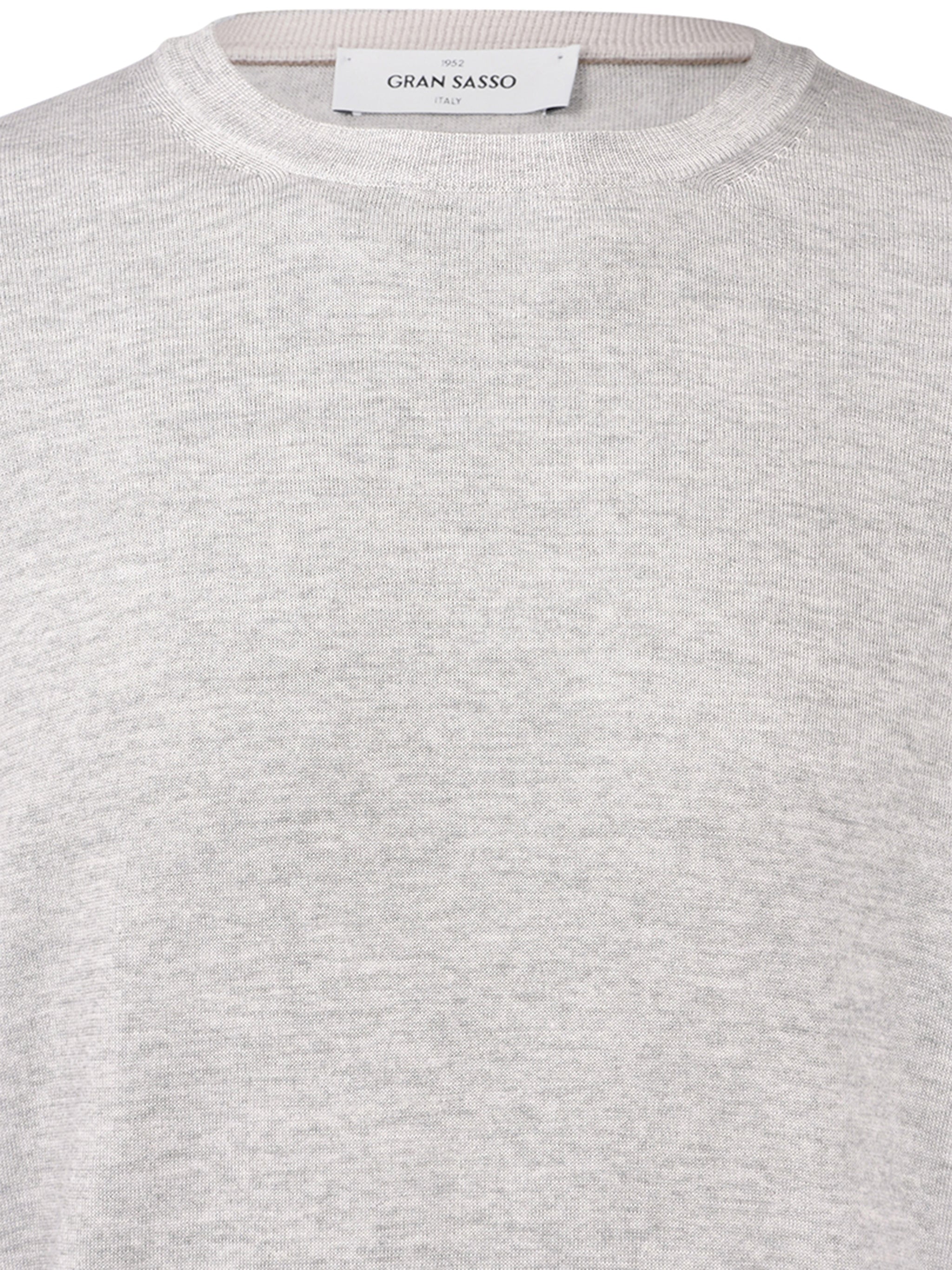 Paricollo Heathered Grey Crew Neck Sweater