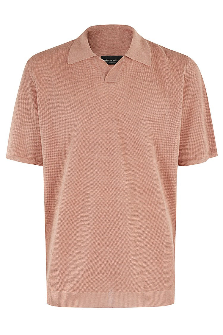 Piqué Stitch Polo Shirt With Classic Collar