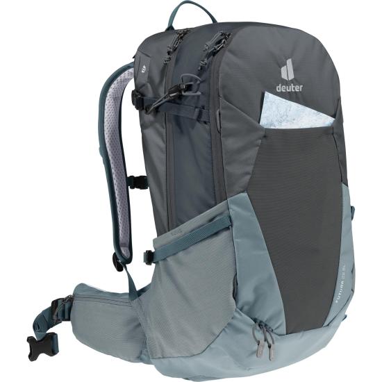 Ergonomic Grey Backpack With Multiple Compartments