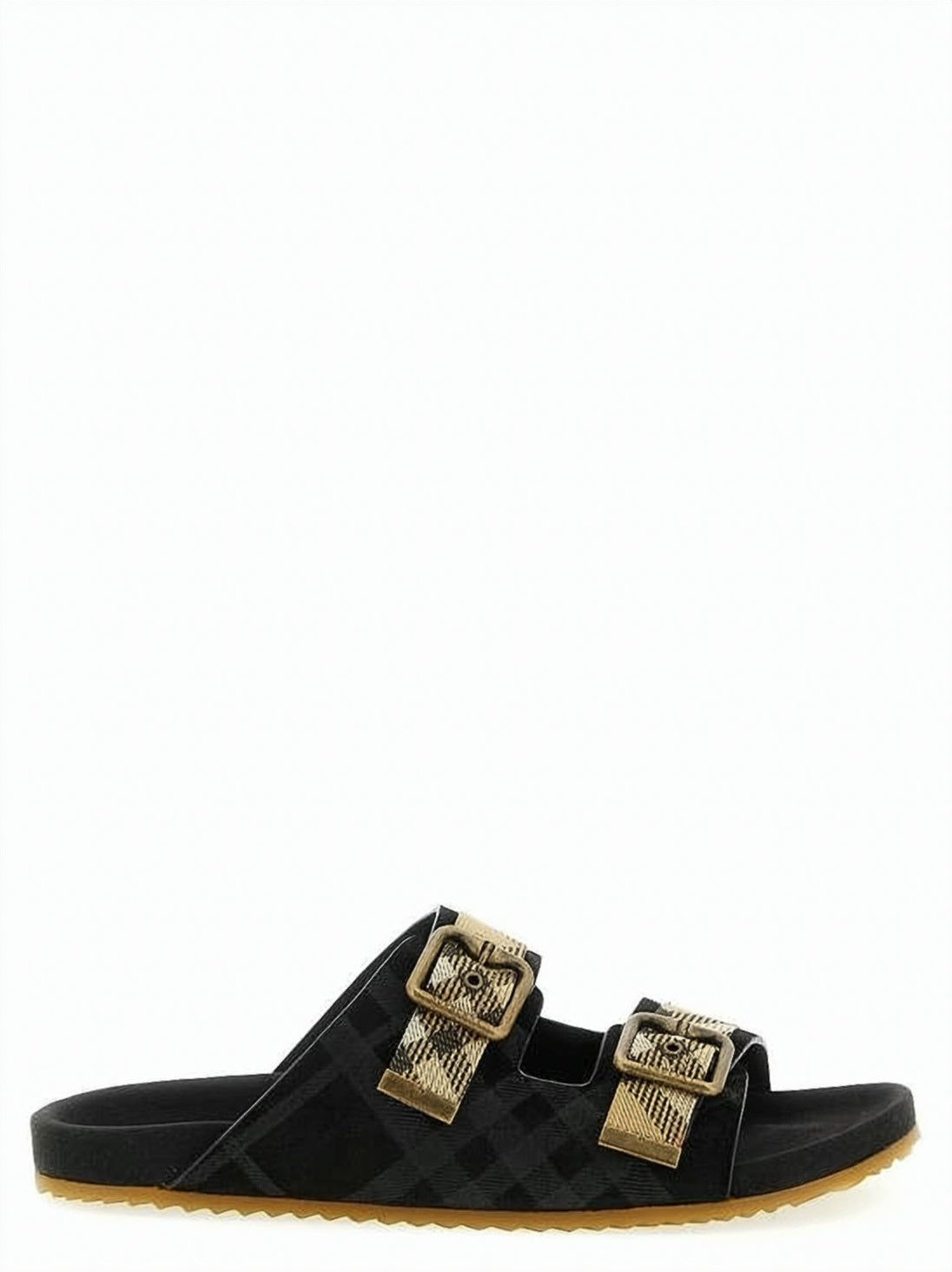 Classic Check Pattern Suede Sandals