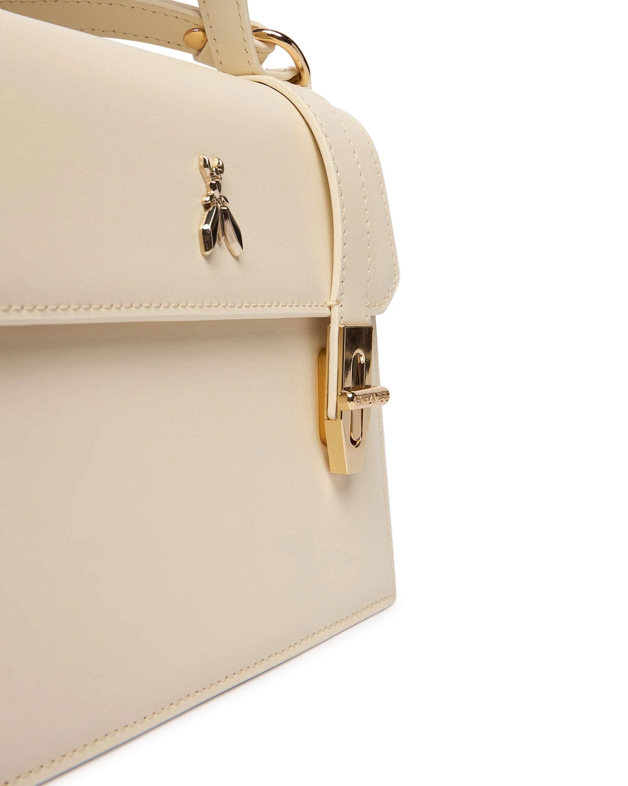 White Wooly Top Handle Bag