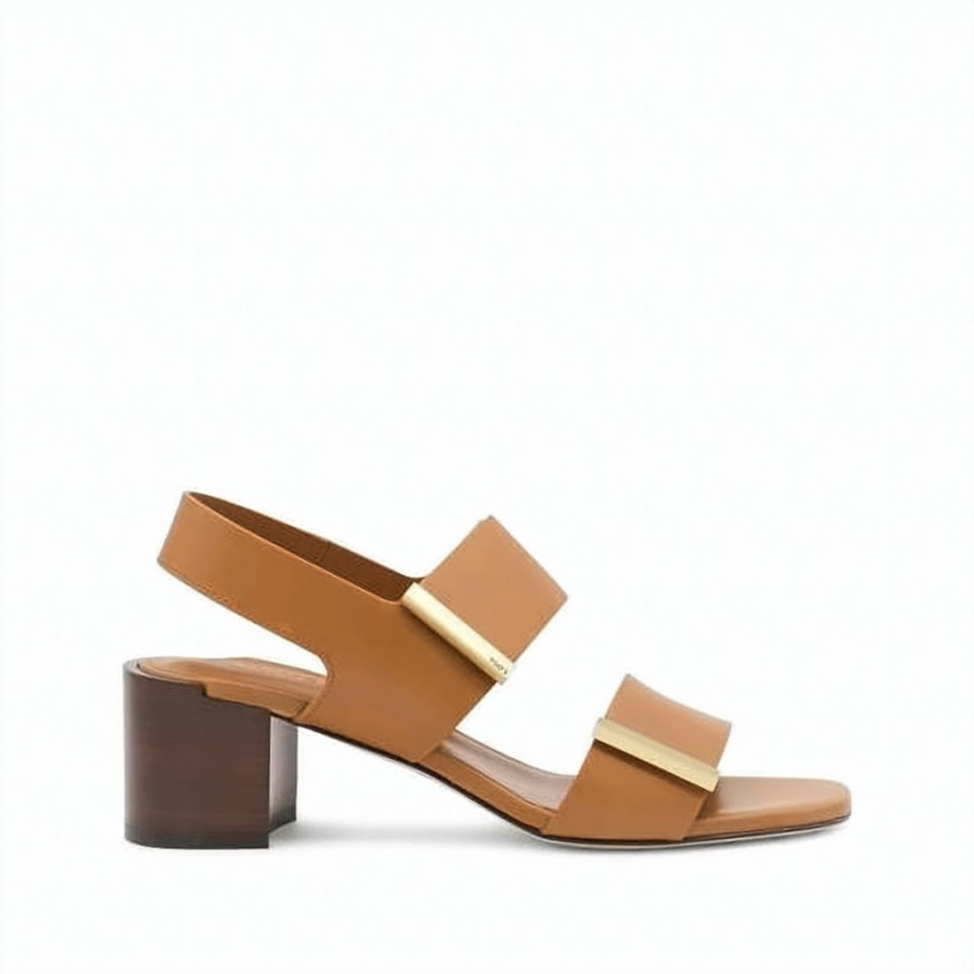 Brown Block Heel Sandals
