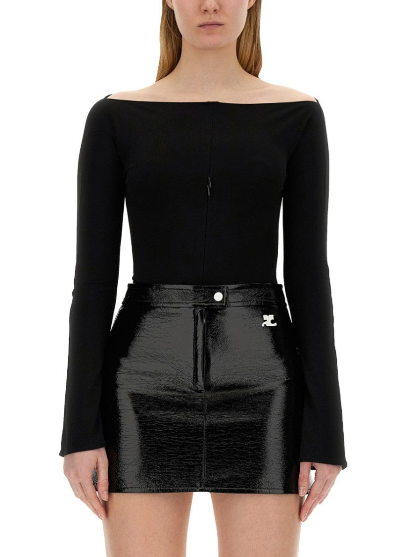 Off-The-Shoulder Fitted Jersey Body