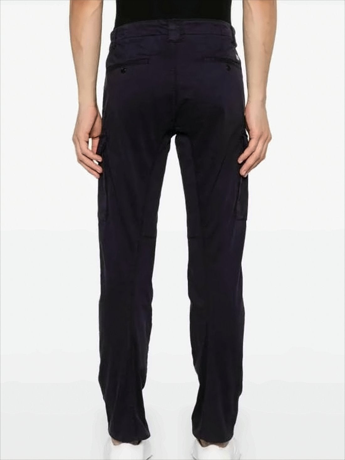 Mid-Rise Straight Pants with Cargo Pockets