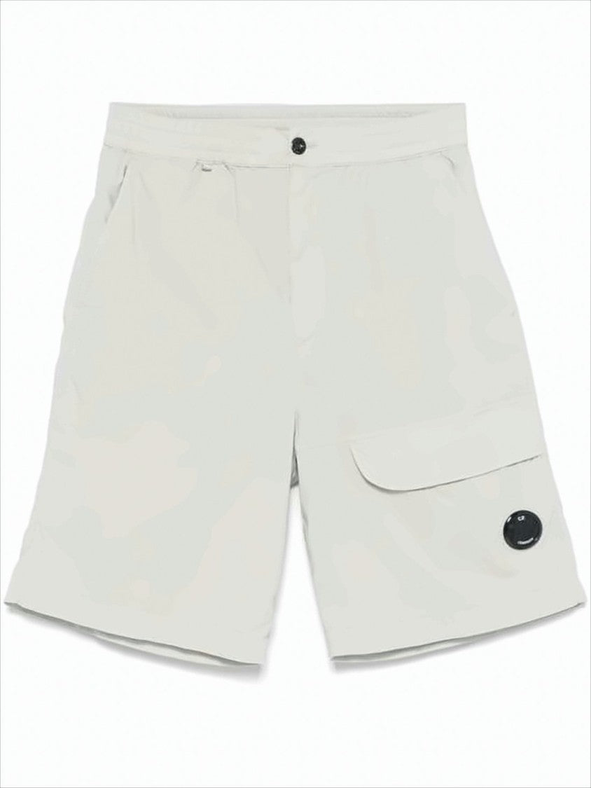 Relaxed Fit Mid-Thigh Shorts with Signature Lens Detail