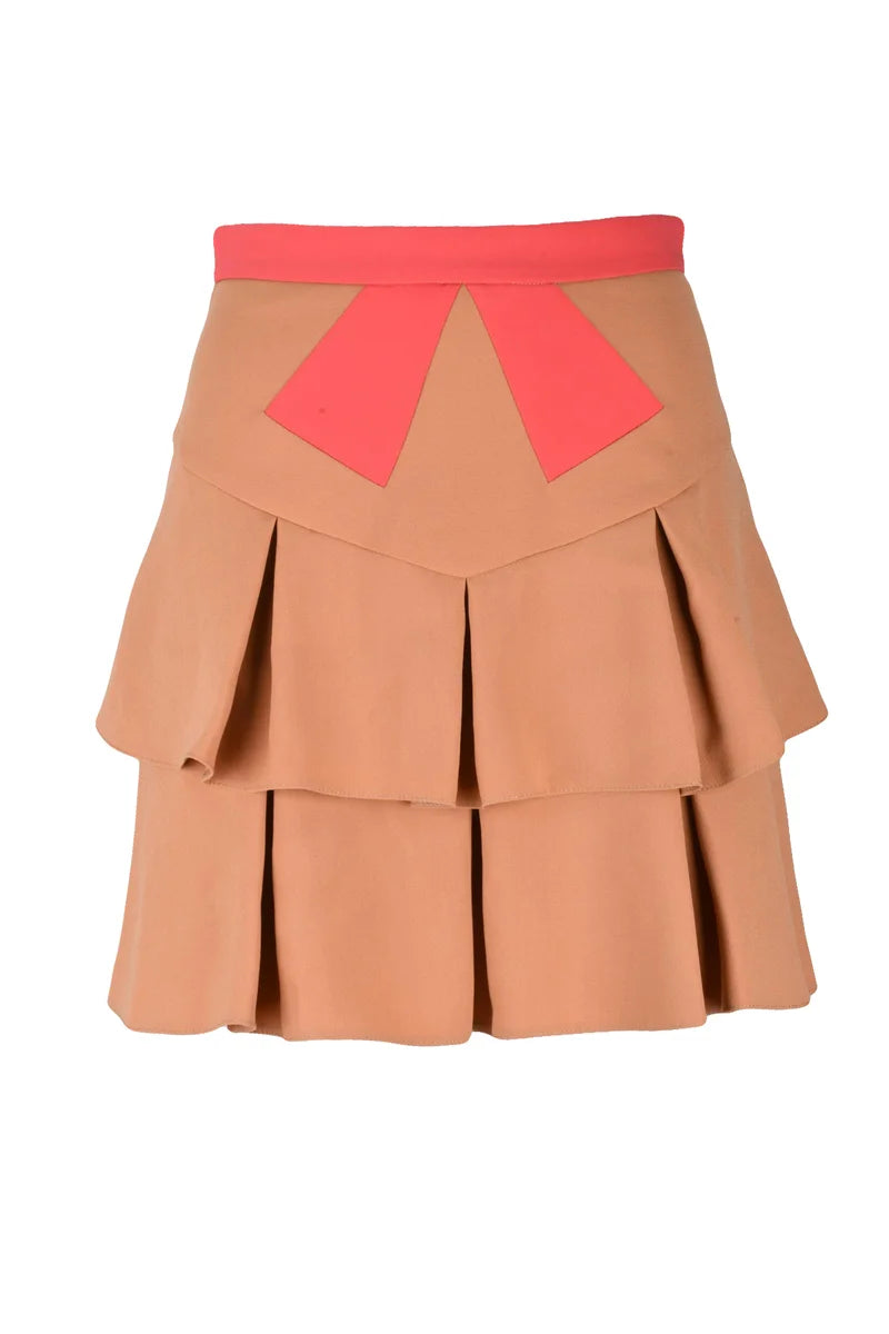 Mini Flared Skirt - Red