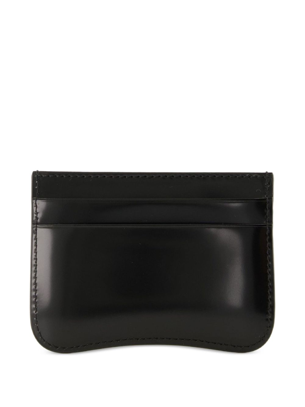 Square-Shaped Black Wallet With Card Slots