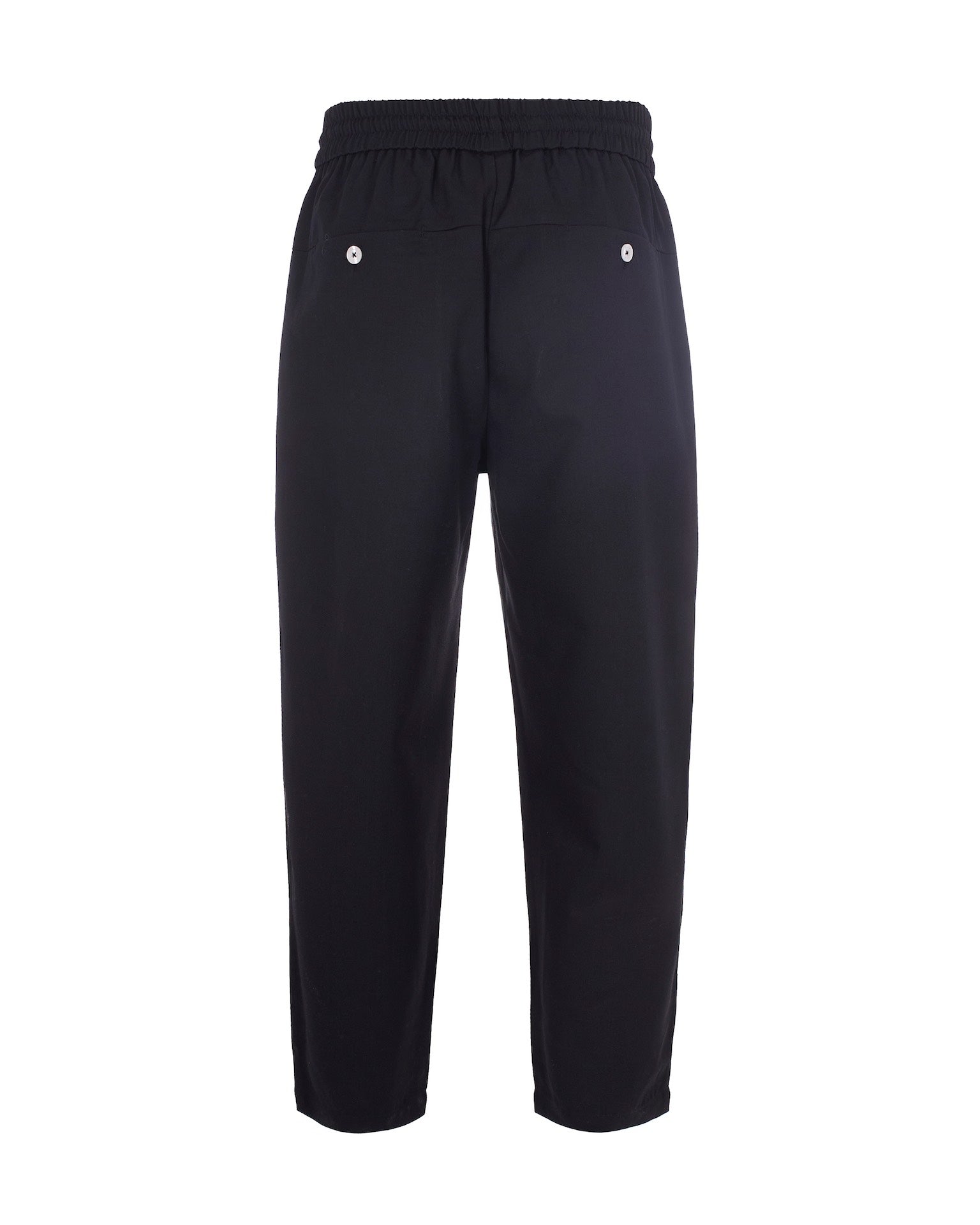 Cropped Trousers With Drawstring
