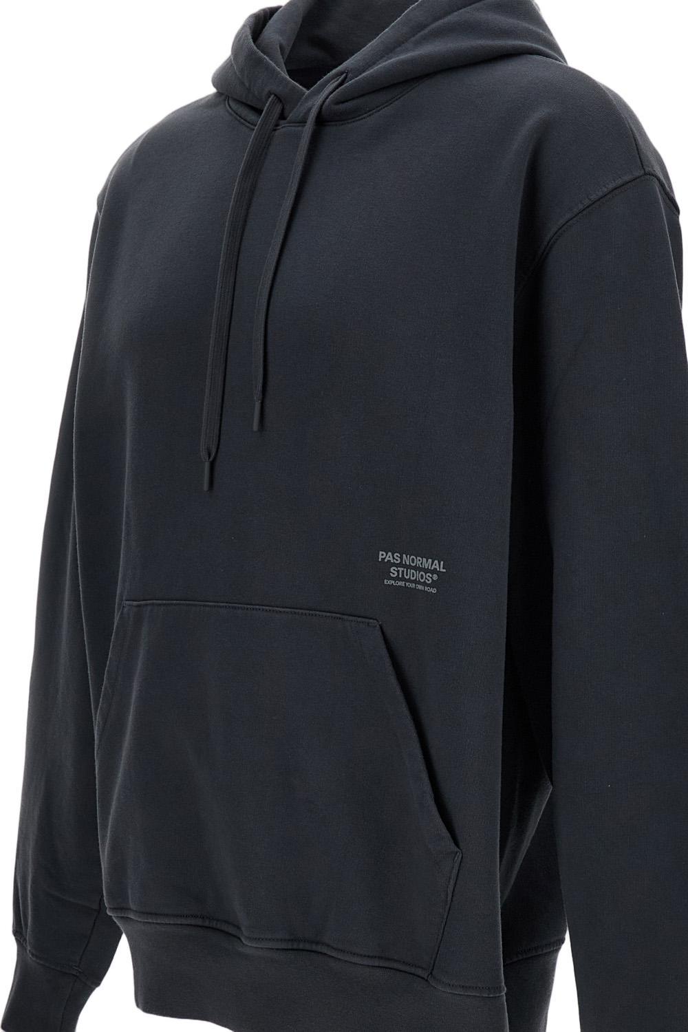Off-Race Blue Cotton Hoodie