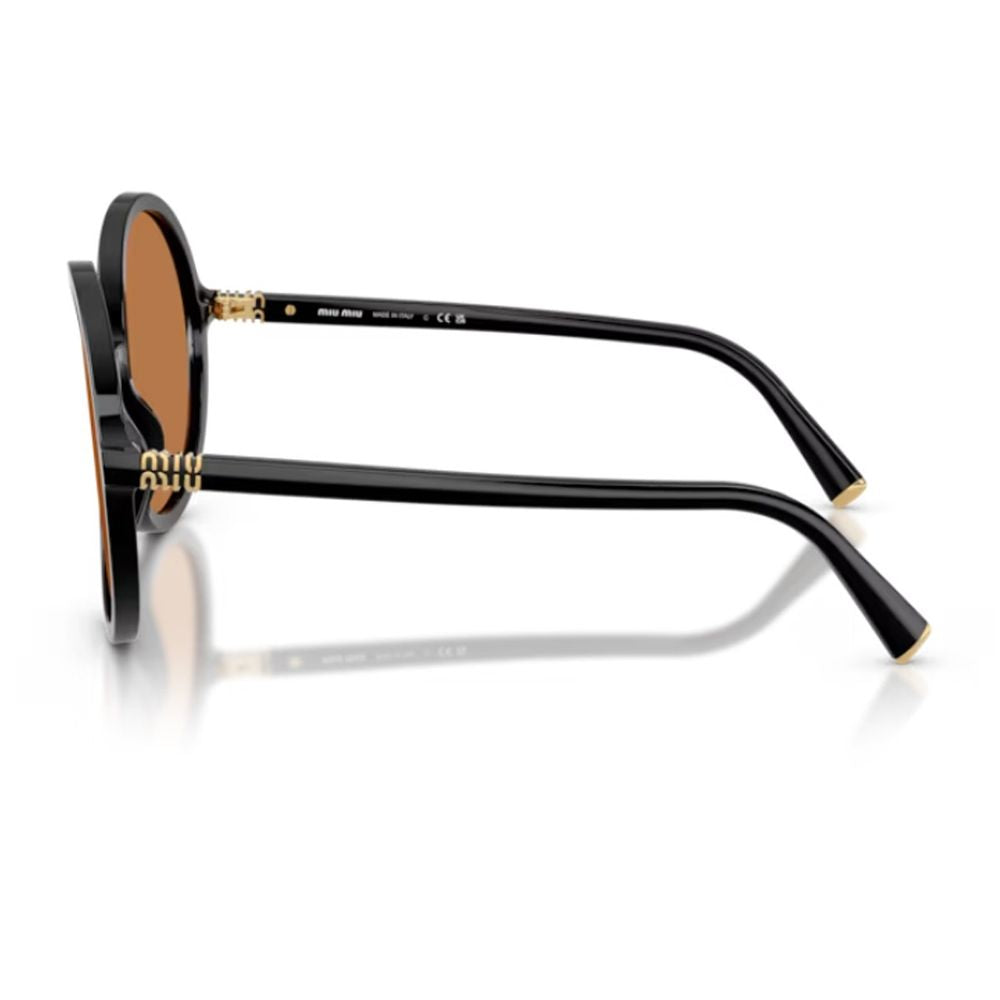 0Mu B02S Miu Regard Vintage-Inspired Oversized Round Sunglasses