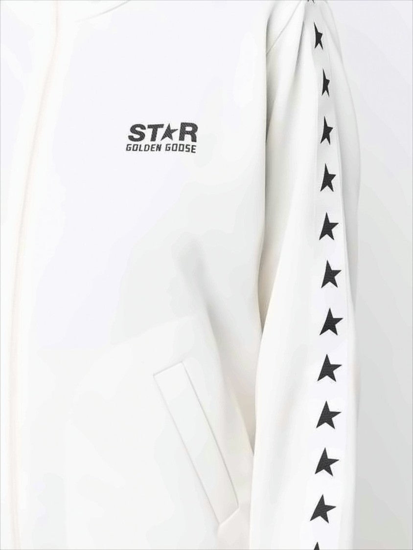 Track Jacket with Bold Star Stripe and Fitted Hem