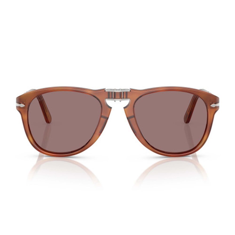 Po0714Sm Steve Mcqueen Folding Pilot Sunglasses In Terra Di Siena