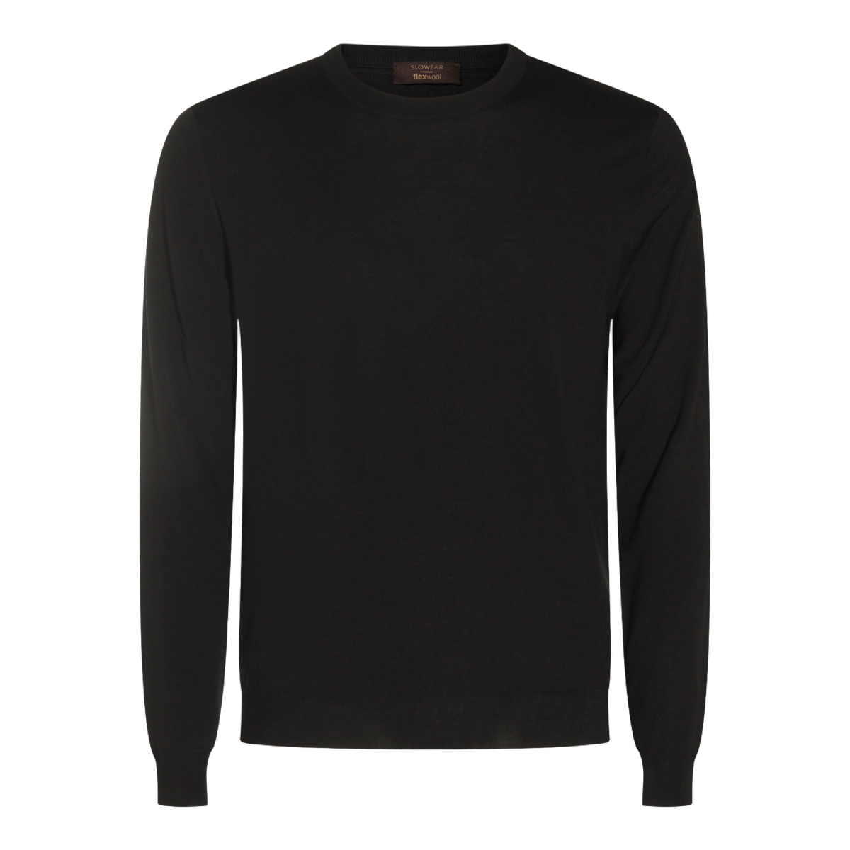 Fine-Knit Long-Sleeve Sweater with Ribbed Cuffs