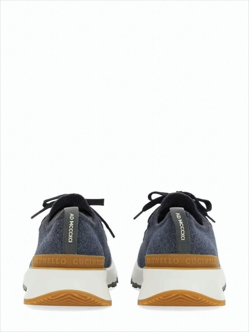 Breathable Knit Mesh Lace-Up Sneakers