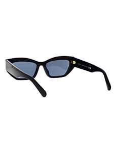 Cat-Eye Sunglasses with Angular Frame and Grey Lenses
