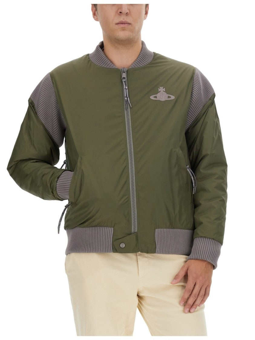 Bomber Jacket With Logo