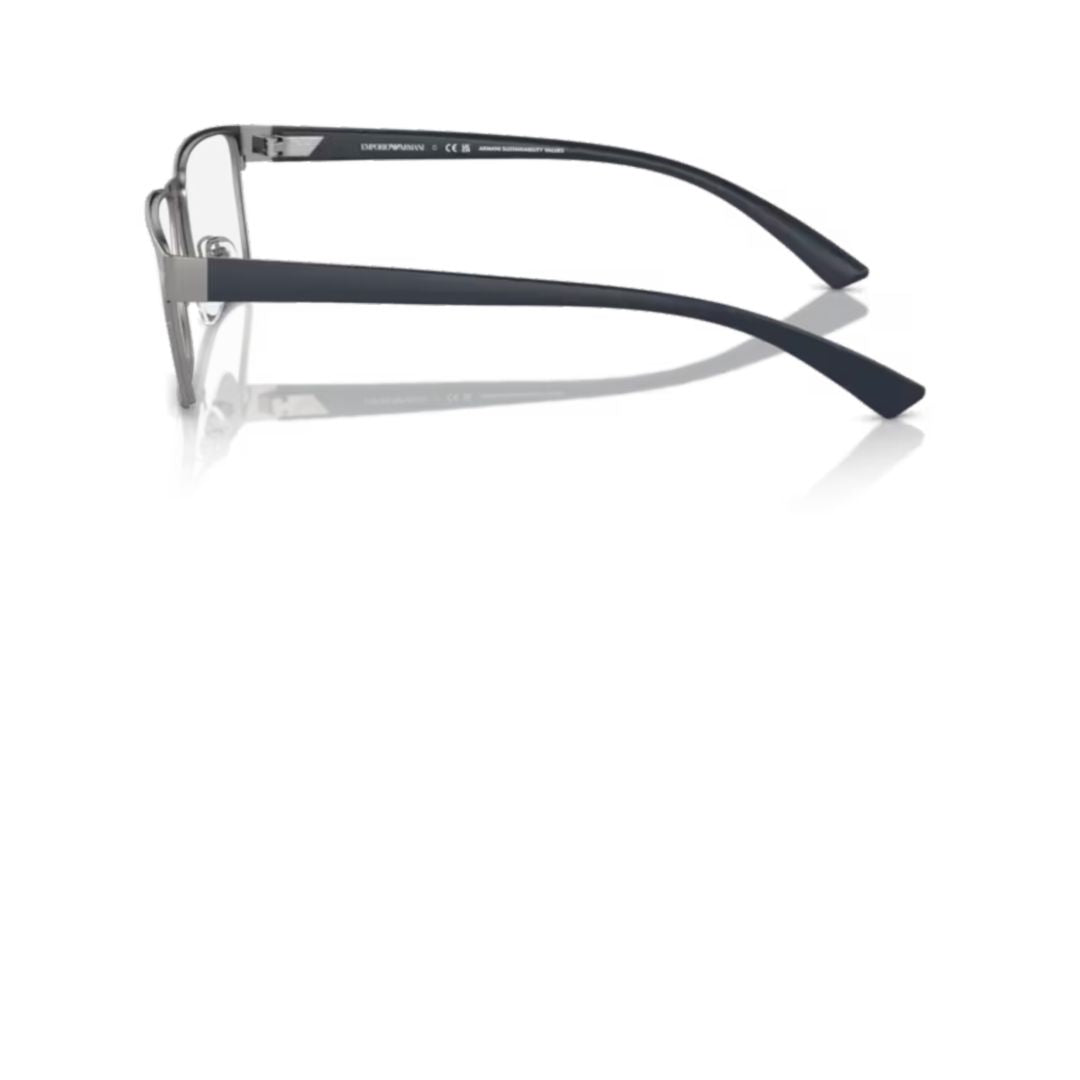1157 Vista Rectangular Metal Eyeglass Frames with Matte Silver Front