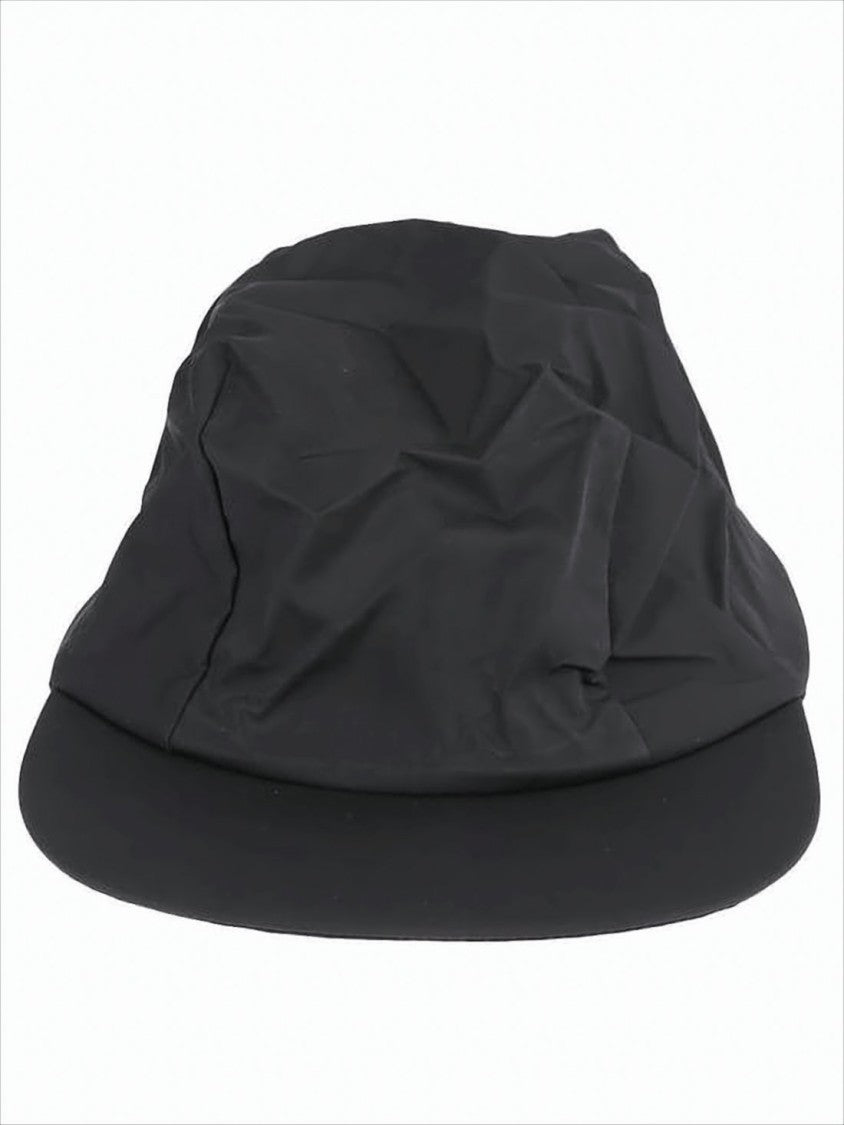 Structured Cap With Pleated Details And Adjustable Strap
