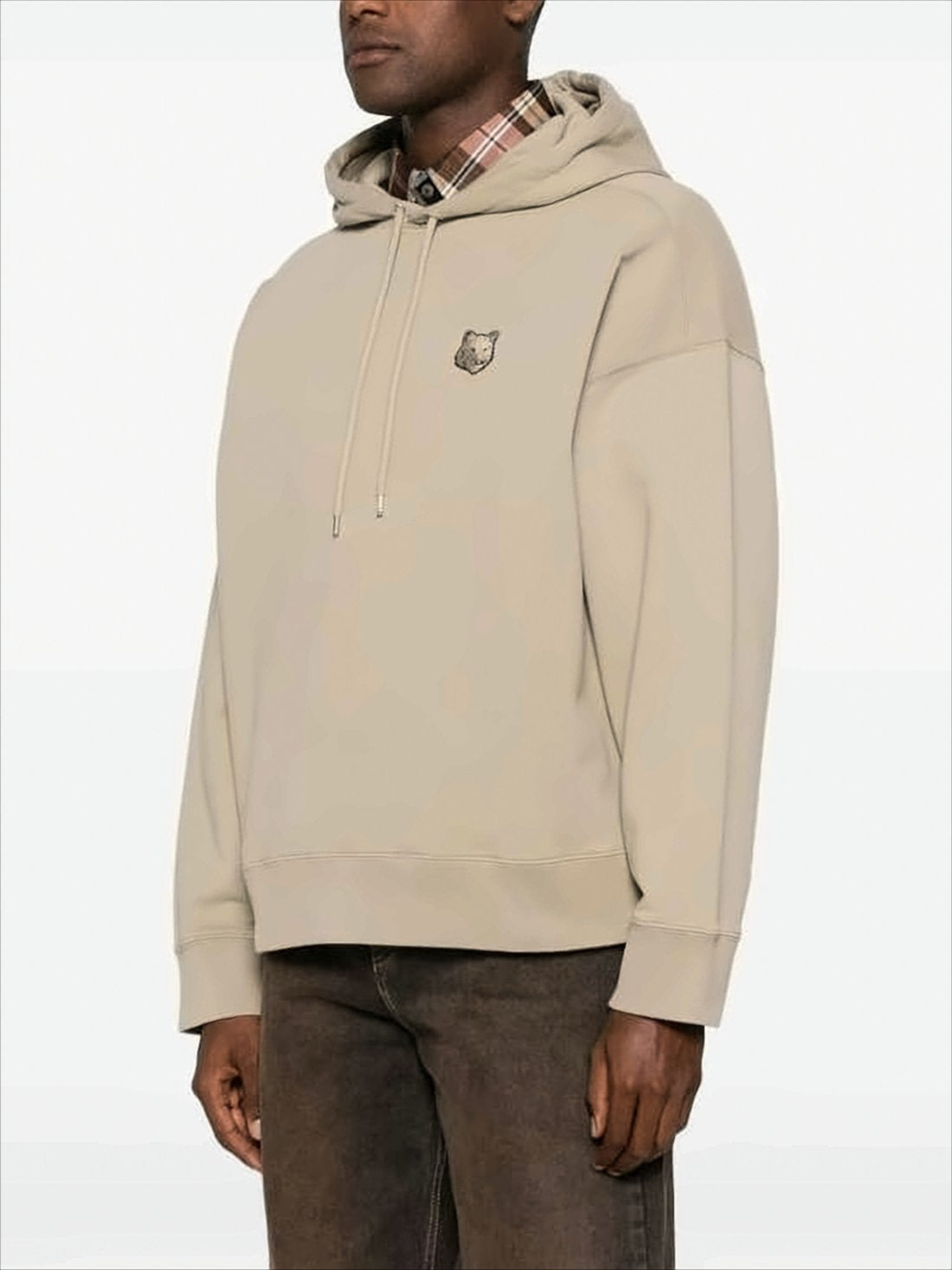 Relaxed-Fit Oversized Hoodie With Embroidered Fox Head