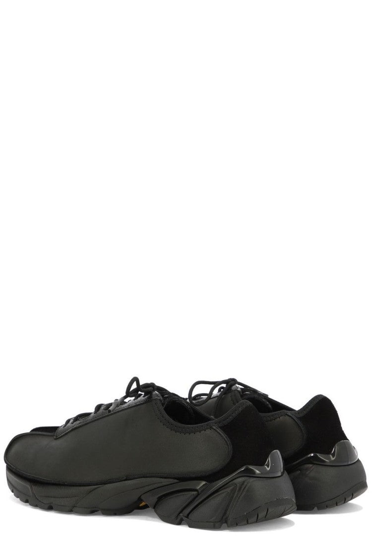 Black Sneakers With Suede Accents