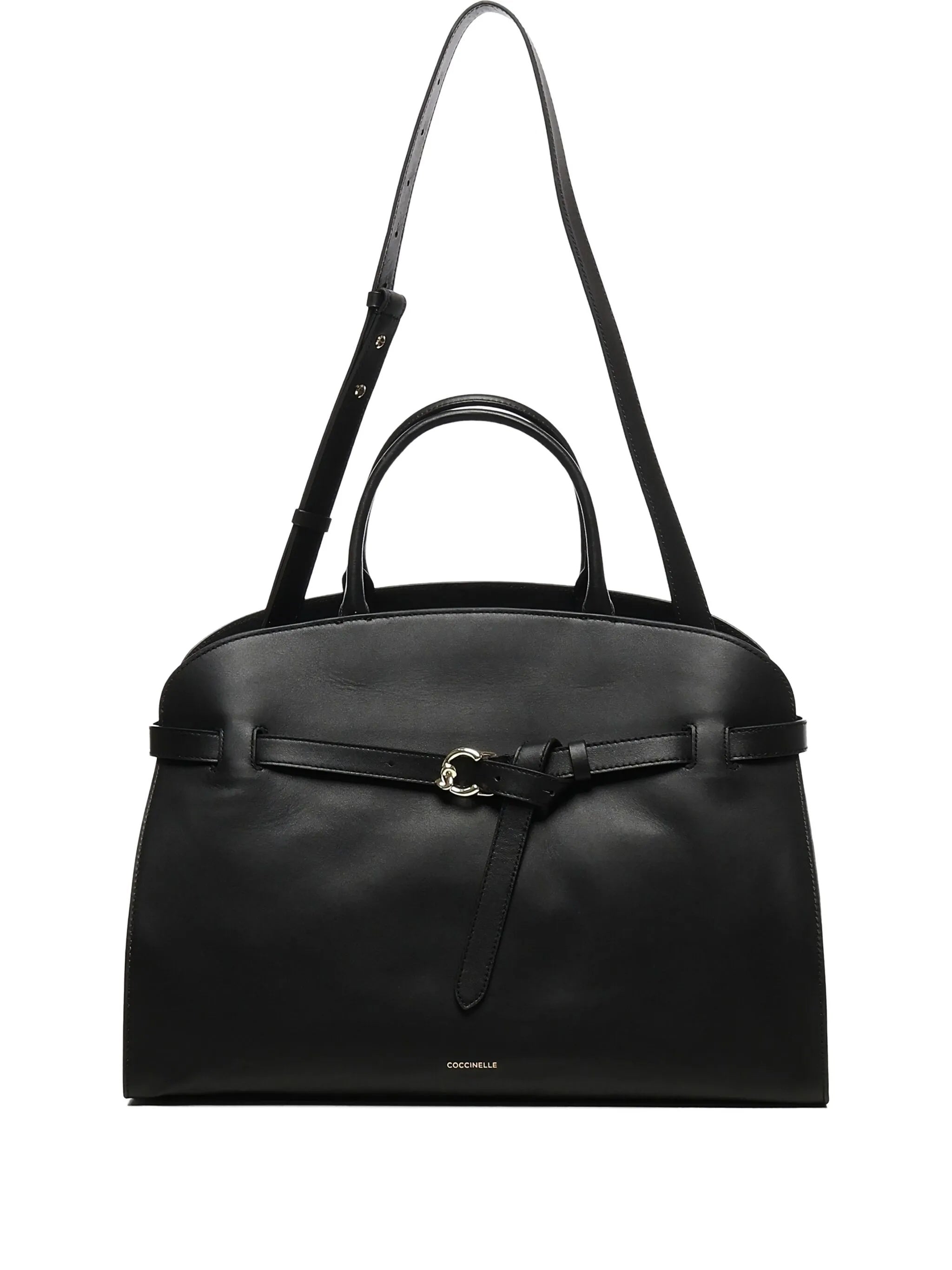 Sabine Structured Leather Metallic Buckle Handbag