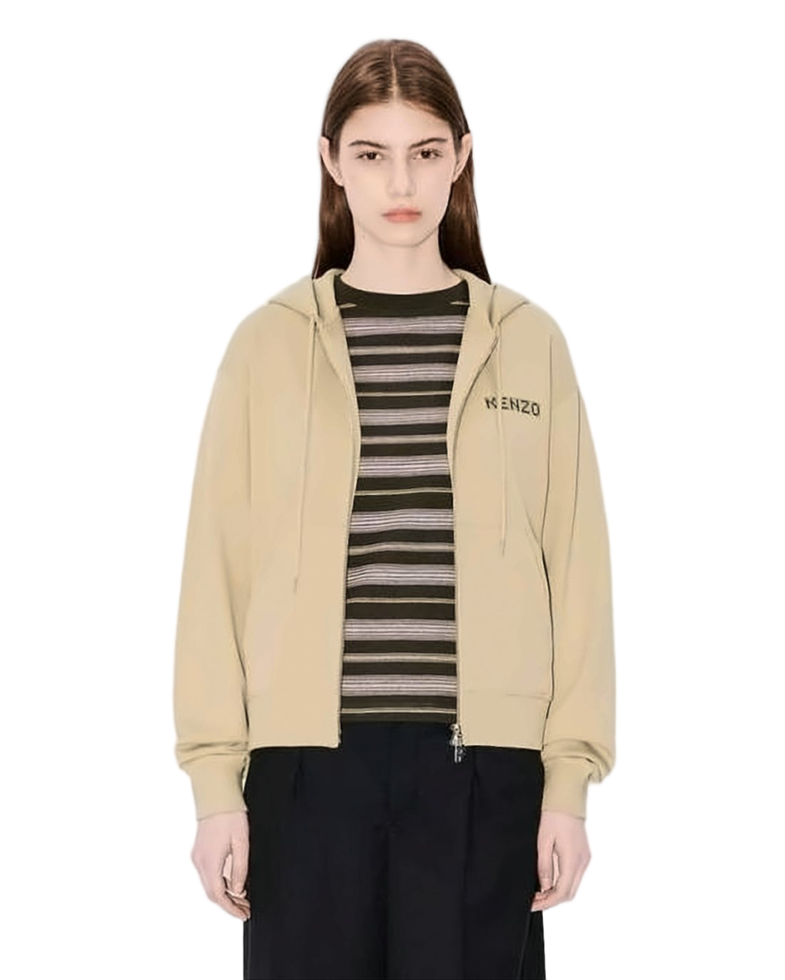 Beige Graphic Print Kenzo Hoodie