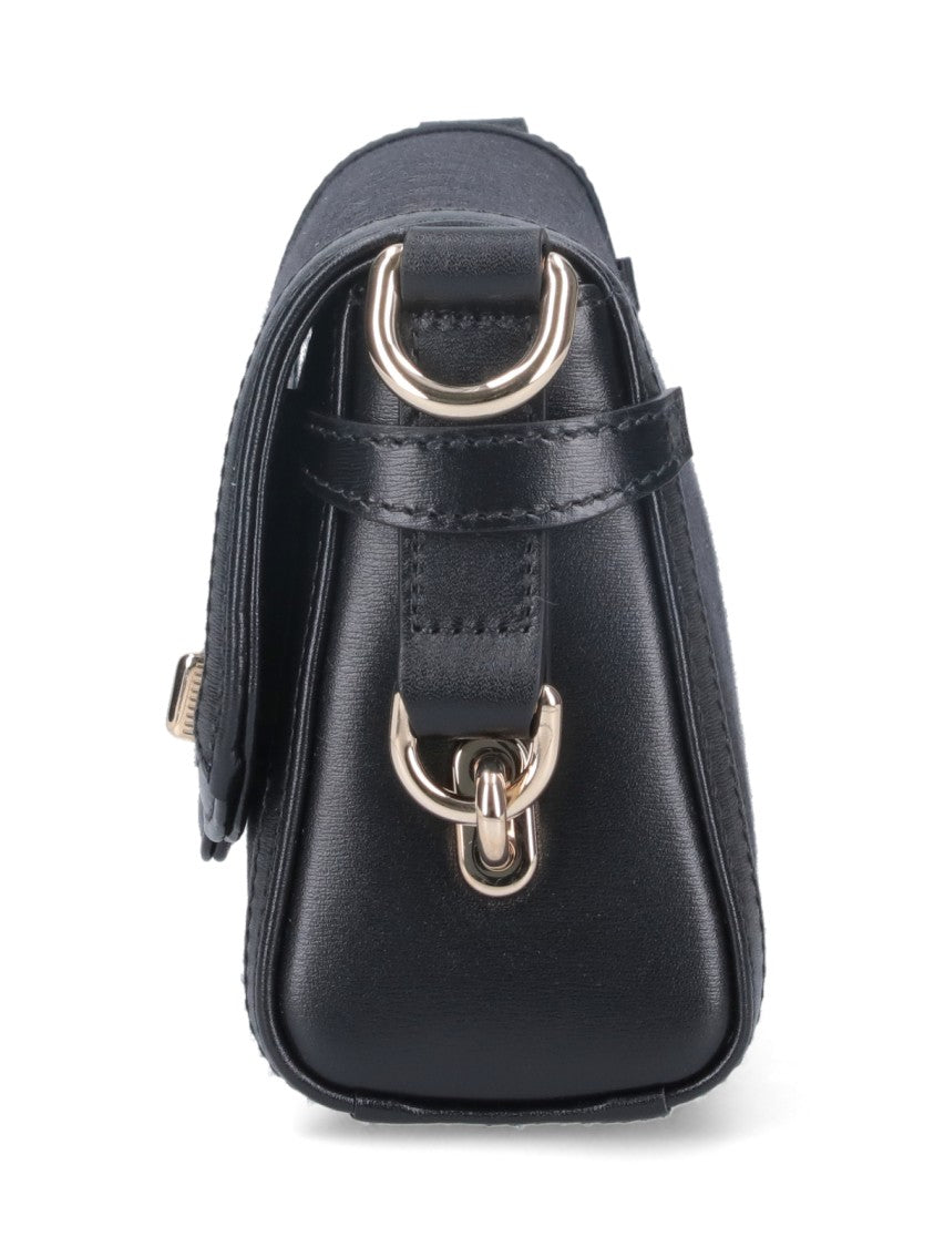 Small Shoulder Bag "Luce" In Gg Canvas With Leather Trim