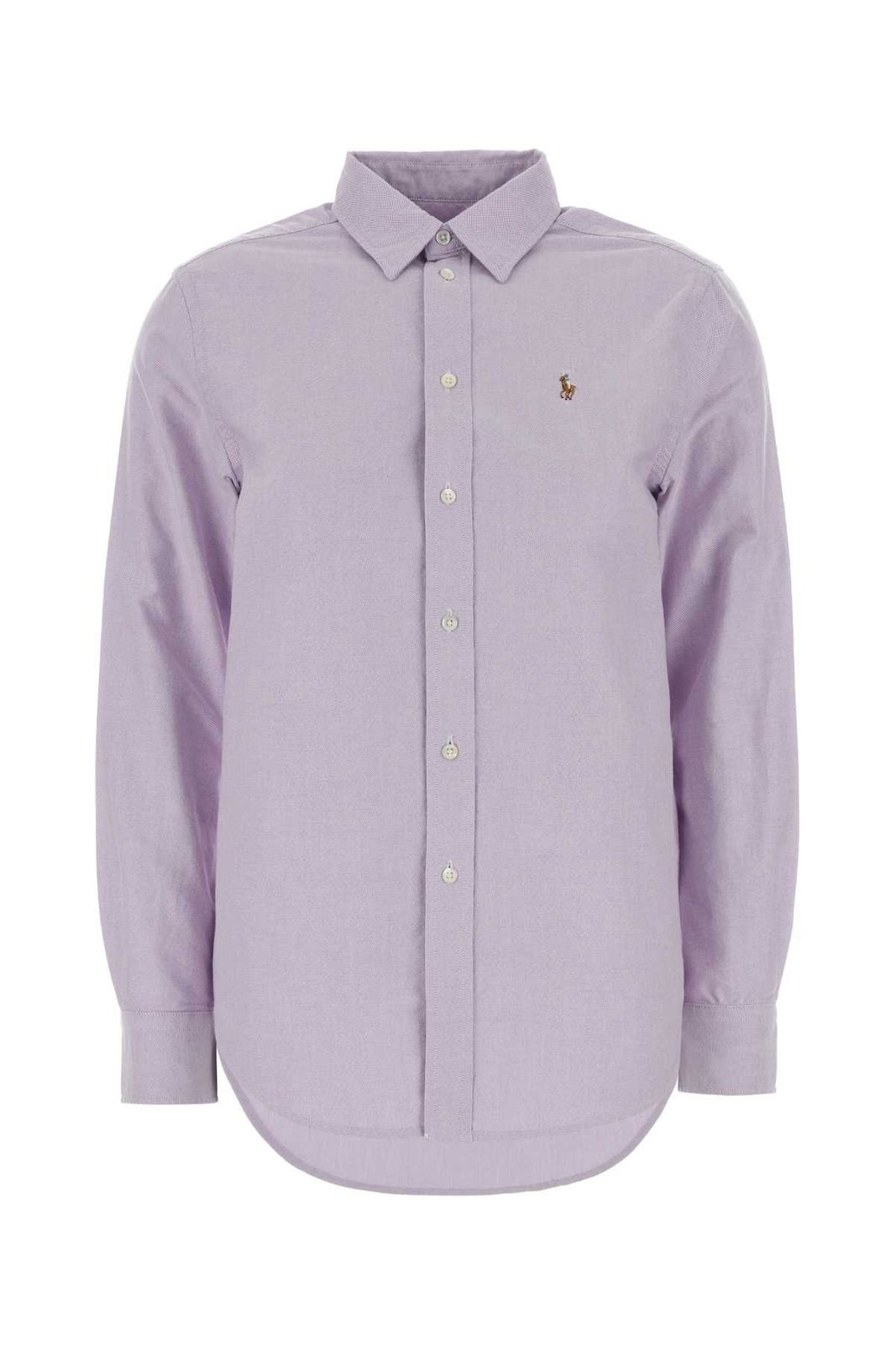 Long-Sleeve Button-Up Shirt with Classic Collar and Tailored Fit