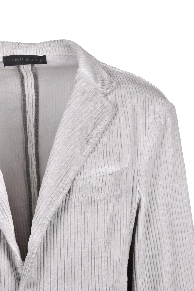 Velvet Blazer Jacket - Grey