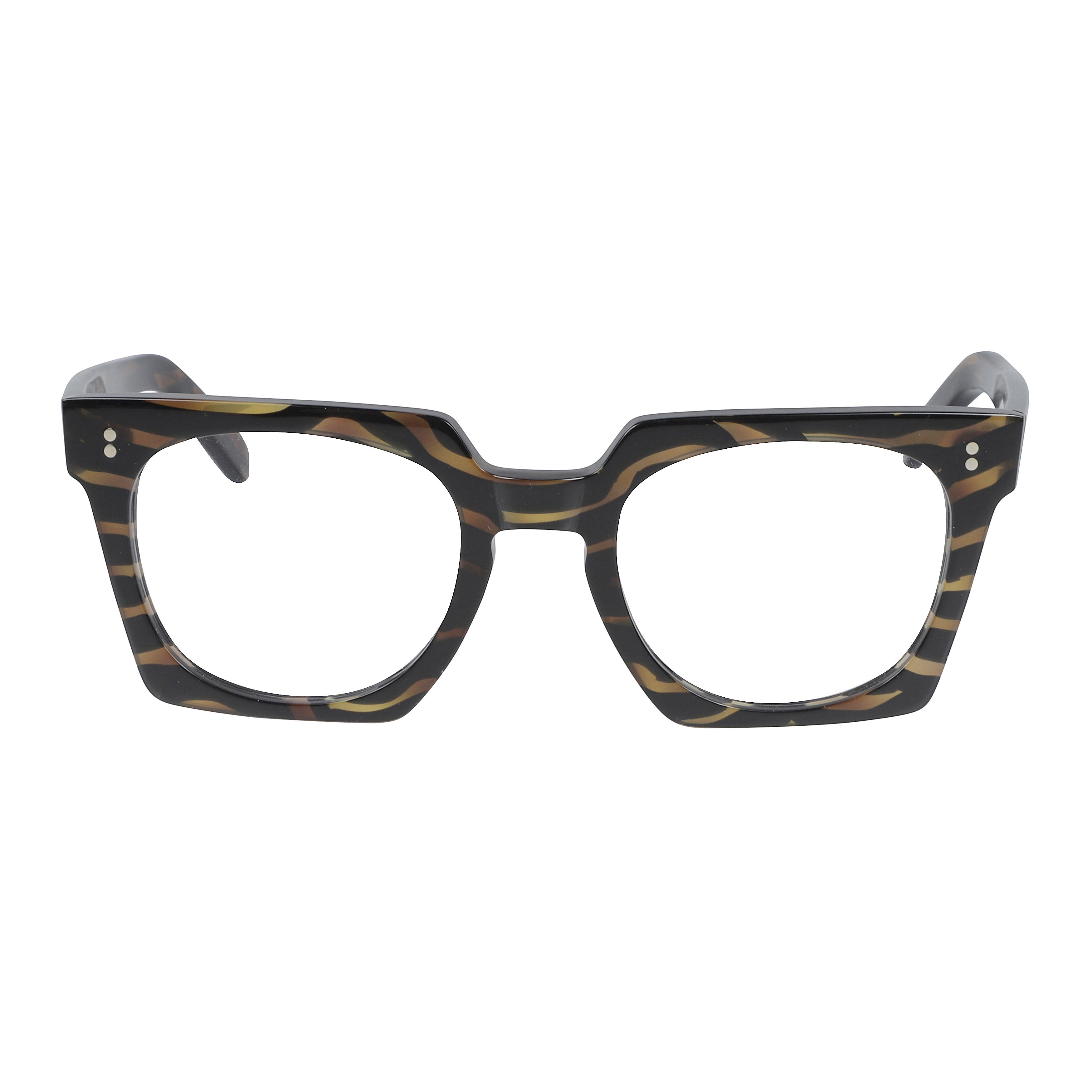 Maya Bold Square Tortoiseshell Frame Sunglasses with Metallic Accents