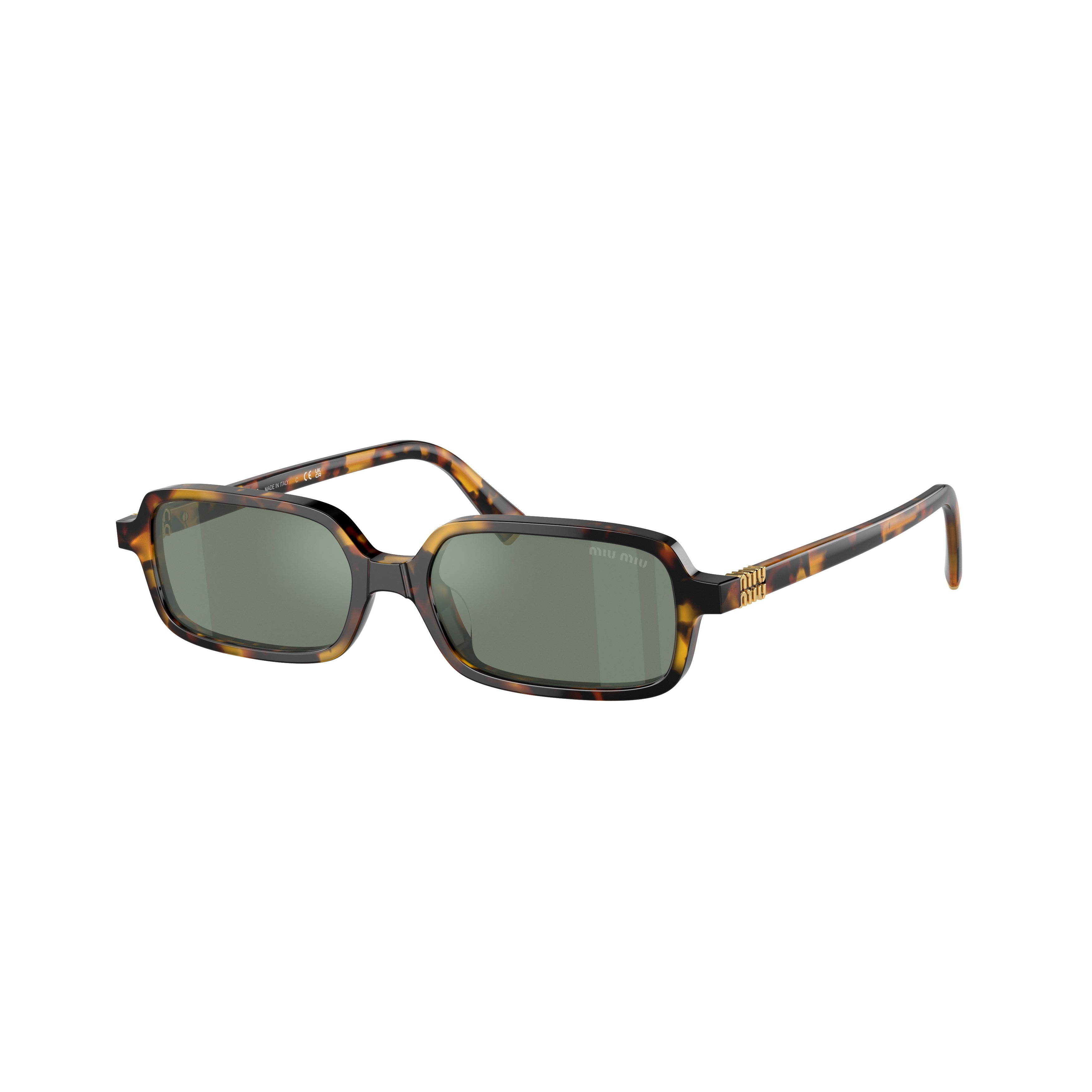0mu 11zs Rectangular Tortoiseshell Acetate Sunglasses