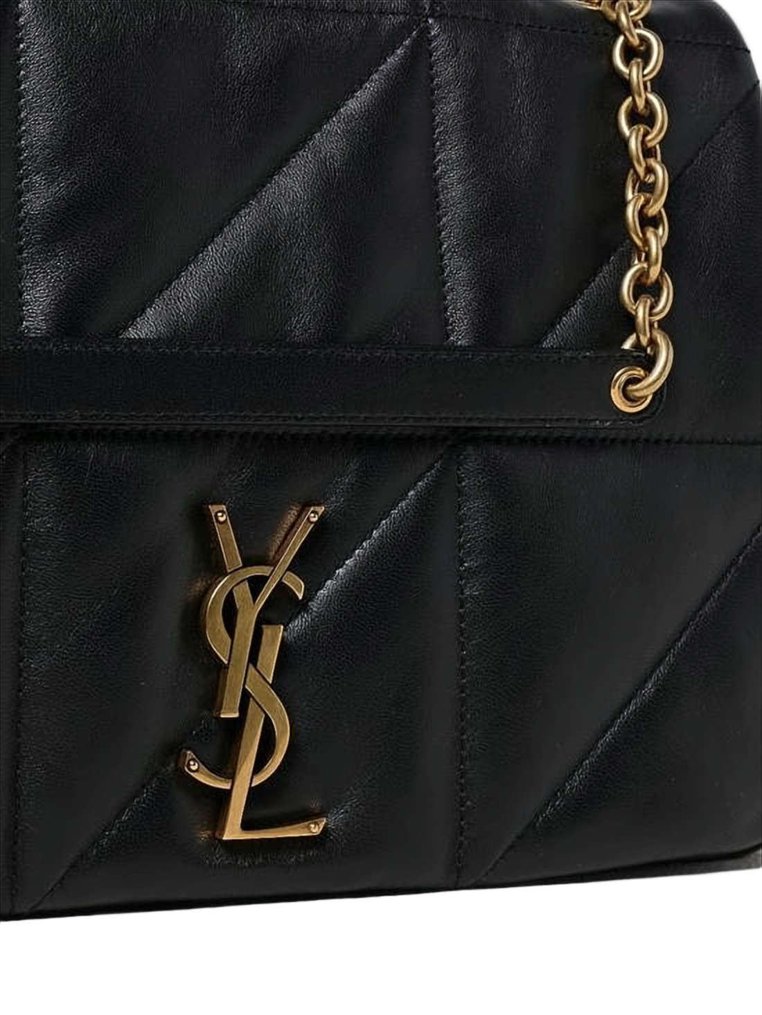 Quilted Black Lambskin Crossbody Bag