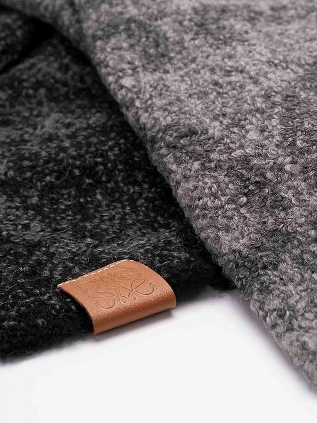 Jacquard Wool-Alpaca Scarf with Fringed Ends
