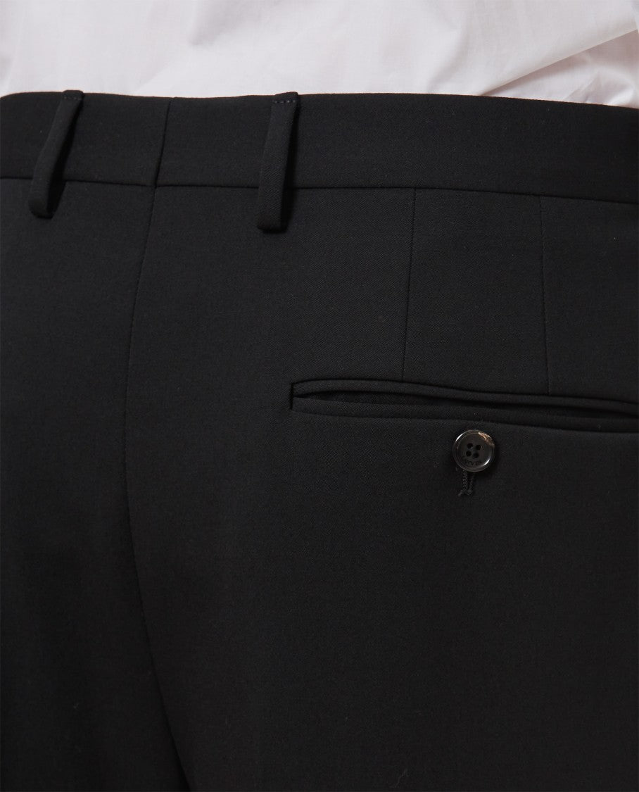 Straight Leg Wool Trousers
