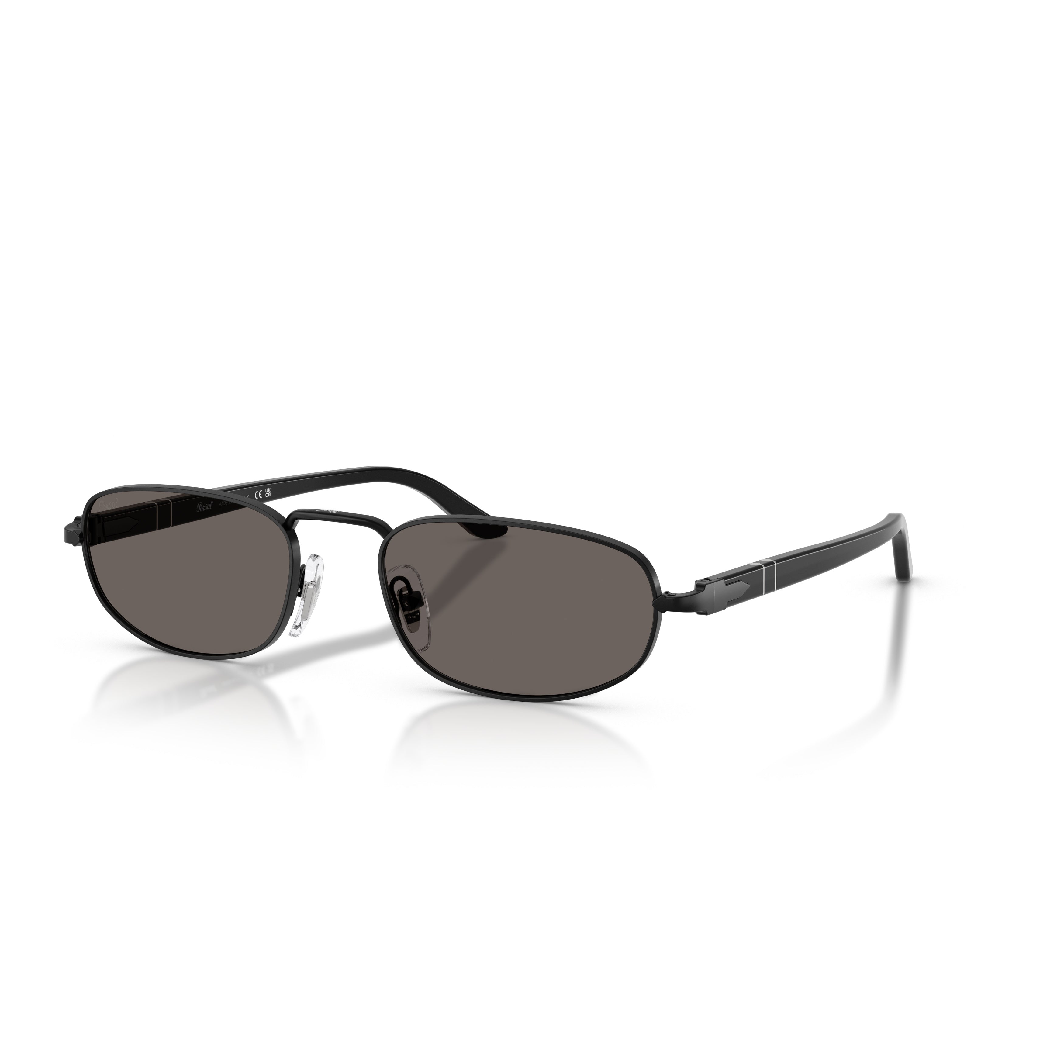 0po1028s Oval Metal Frame Sunglasses with Dark Lenses