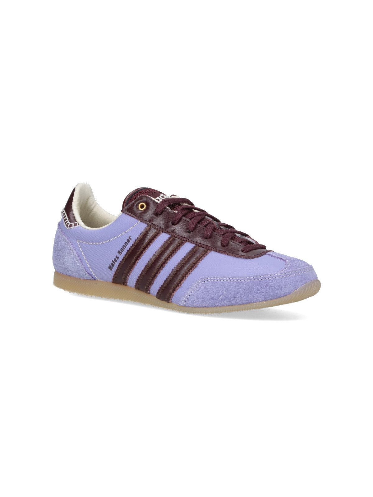 "Japan" Sneakers, In Purple Leather, Round Toe