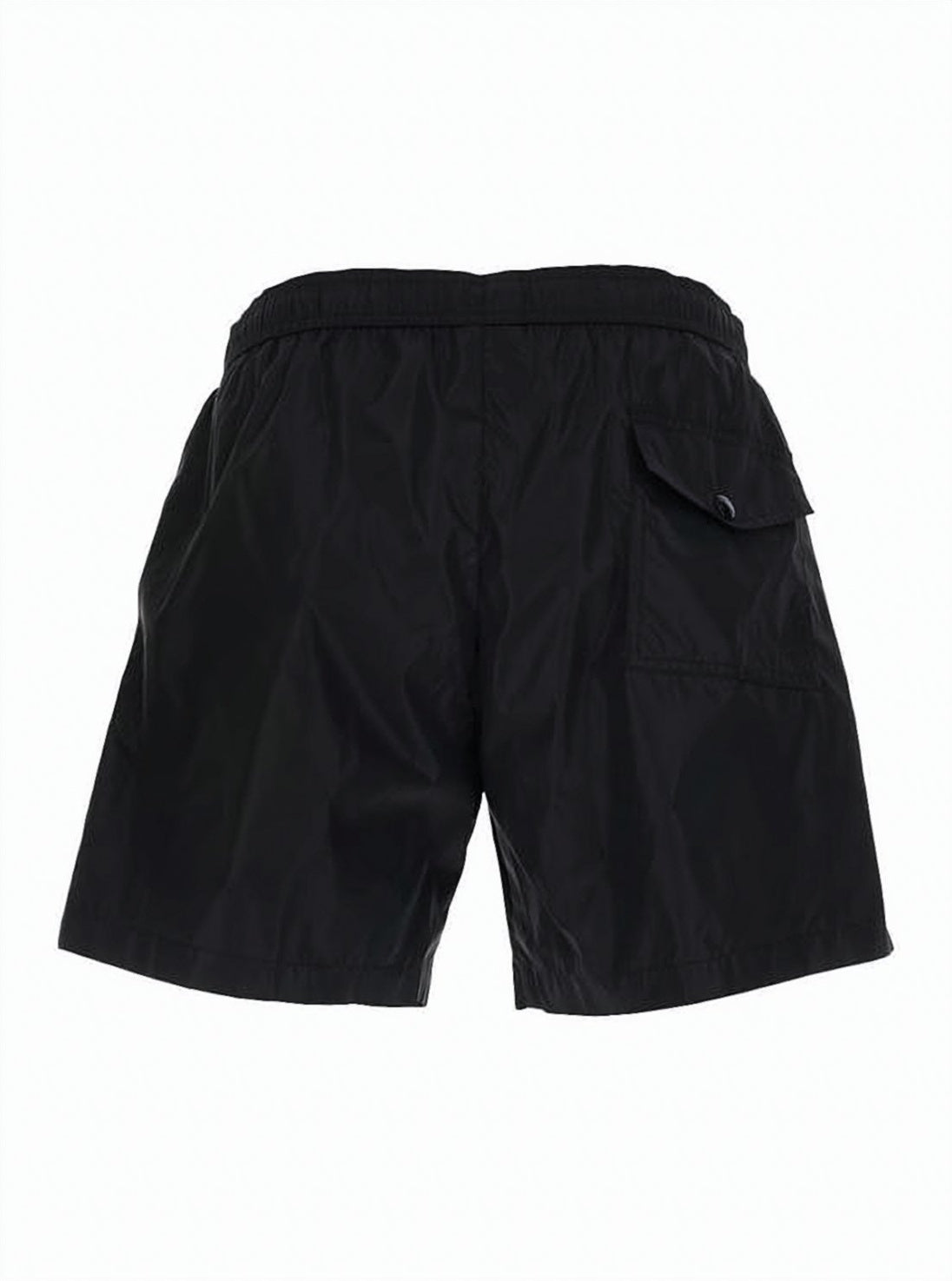 Black Swim Shorts with Elastic Waistband
